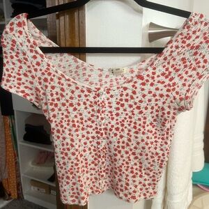 Billabong Floral Crop top woman’s medium with buttons